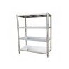 RAYONNAGE 4 NIVEAUX PLEIN OU VENTILE EN INOX