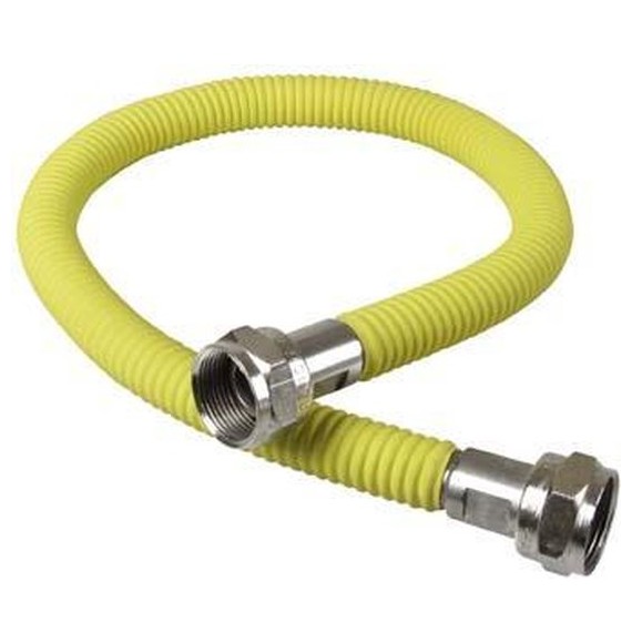 Flexible de gaz en acier inoxydable jaune